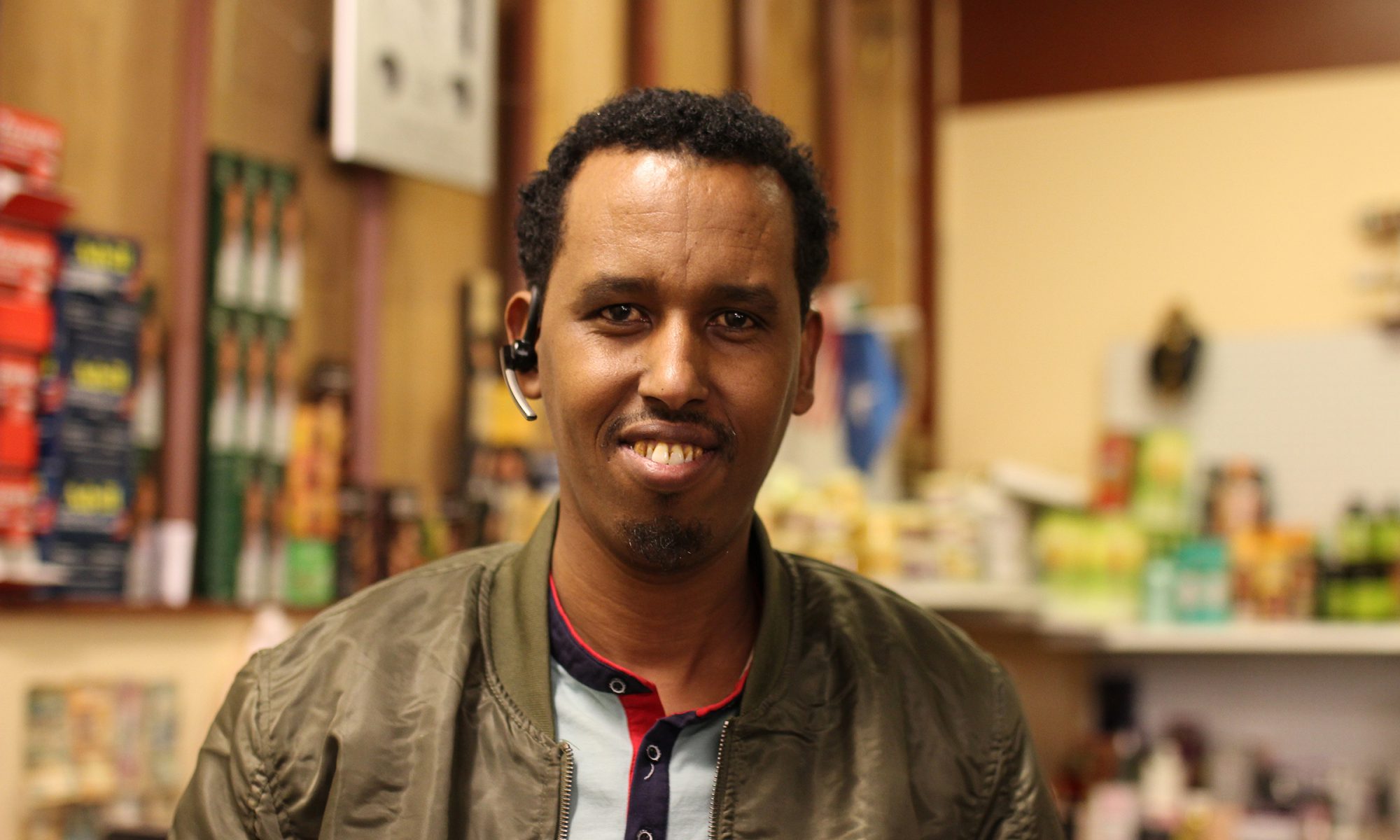 Five years ago, Abdiwahab Hade opened the Fort Morgan Mini-Halal Market. Since then, he has also opened a café and a small clothing boutique. Credit: Esther Honig/KUNC
